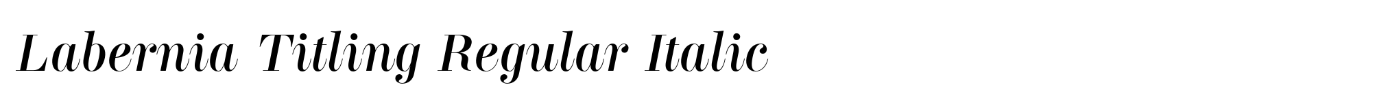 Labernia Titling Regular Italic image